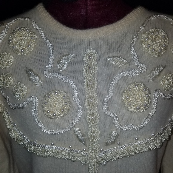 80's Dead Stock! Lambswool Angora Sweater - Picture 2 of 8